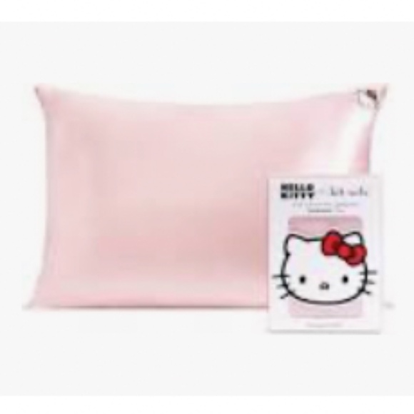Kitsch x Hello Kitty (Solid Pink Kitty Face) - Satin Pillowcase with Zipper for - Picture 3 of 4